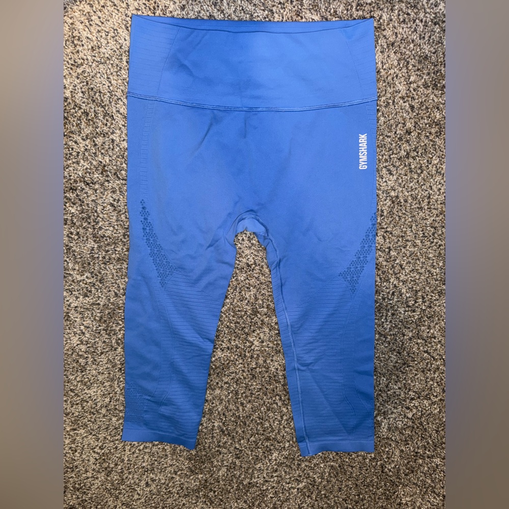 Gymshark Vibrant Blue Workout Leggings 3/4 Size XL